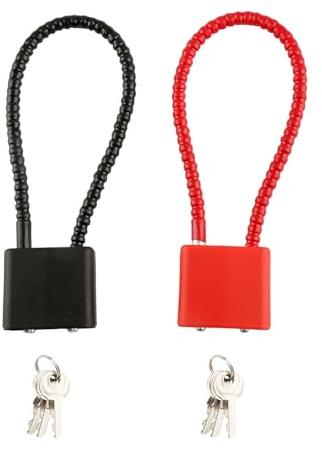 Tabanzhe 2 lucchetti in corda d'acciaio con chiavi, cavo lungo 20 cm, lucchetto resistente per valigie, bagagli, cancelli, biciclette, sicurezza all'aperto per palestra, armadietti, armadietti,