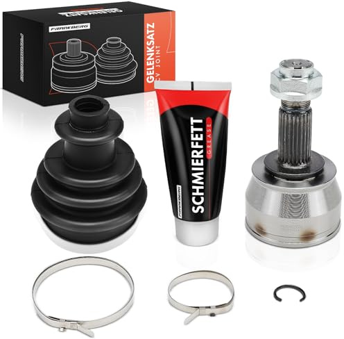 Frankberg 1x Jeu de Joints Arbre de Transmission Côté roue Essieu Avant Gauche Droite Compatible avec Grande Punto 199 Idea Van 350 Corsa E X15 Corsa D Camionnette/Hayon S07 Adam M13 46308322