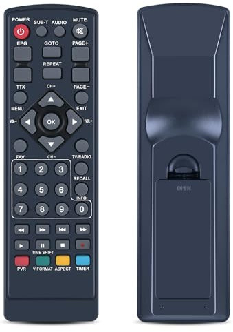 TCNOUMT Telecomando di ricambio per ricevitore Premiumx FTA540T DVB-T2 H.265 FTA530C DVB-C DVB-T