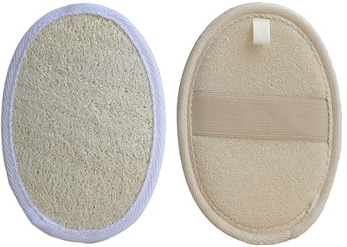 Packung Luffa Peelingbürsten für Dusche und Körper Badezimmerzubehör | Rich Foam, Trocknet Schneller, Leicht Aufzuhängen, für Damen und Herren, 2 Stück im Bad