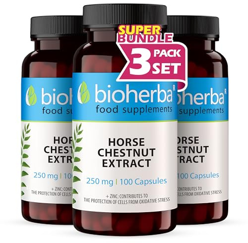 Horse Chestnut Extract 250 mg – 300 Capsules | Traditional Herbal Supplement for Vein Health and Daily Circulation Support
