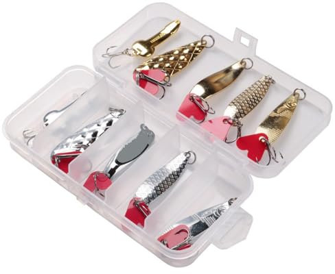 YiQinzcxg 10 Prozent Fischereilöffel Köder Metallköder Gießen Spinner Fischköder Stahl Trebel Fishhooks