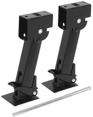 2PCS Anhänger Stabilisator,Wohnmobil Stabilisator Wagenheber,Unterstützung 650LB,1000 LB Tragfähigkeit,Teleskop Einstellbare Abschwenkbare Ausleger de 270 mm a 440 mm,für Wohnmobile Anhänger (Black)