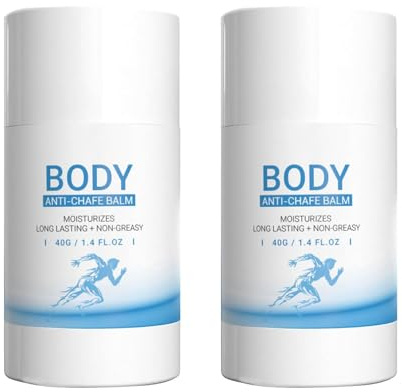 Crema per il corpo anti-CHAFING, Balsamo per crema idratante per la protezione della pelle, bastoncino di crema antifumo impermeabile alleviare il disagio, formula in rapido assorbimento (2pcs)