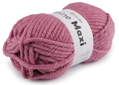 cyclingcolors Acryl-Strickgarn, Wollknäuel, zum Stricken, für Pullover, Westen, Socken, Schals, Mützen, Häkeln, 250 g, Länge 105 m, Vintage-Pink