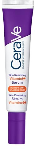 CeraVe - Sérum Vitamine C Visage Skin Renewing - Sérum Anti-Taches - Peau Plus Eclatante Après 8 Semaines* - Vitamine C Pure + Acide Hyaluronique + 3 Céramides - Convient aux Peaux Sensibles - 30 ml