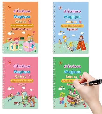 Générique Quaderno per scrittura a scanalature, quaderni di scrittura riutilizzabili con scanalature per imparare a scrivere, pratica di scrittura scanalata per | per ufficio imparare a