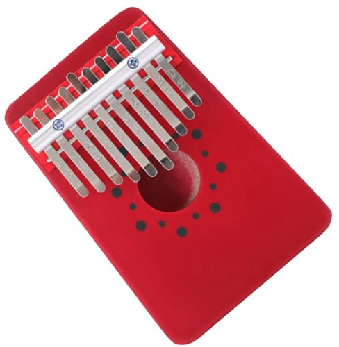Parliky Kalimba Portátil de 10 Teclas de Madera de Pino Rojo Piano de Pulgar Acústico para Principiantes Instrumento Musical Ligero y Compacto Adecuado para Viajes y Práctica