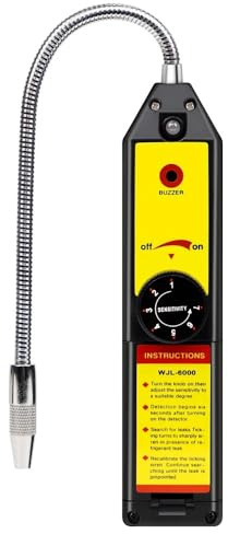 Gasdetektor, Smart läckagedetektor, freon, CFC, HFC, halogengas, köldmediumgasanalysator, luftövervakning, konditionering, R22a, R134a gasmätare för arbete, hem(No lamp)