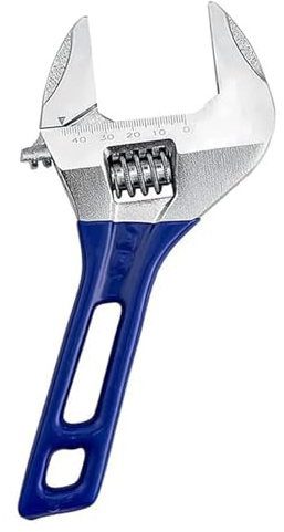 Chiave inglese regolabile con manico corto da 20,3 cm con apertura a ganascia larga 55 mm per impianti idraulici, riparazione auto, manutenzione domestica