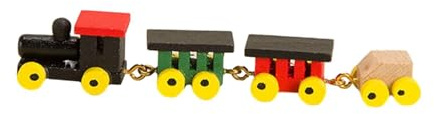 TUXCAXI Il modello retrò di un treno in miniatura presenta dettagli elevati e un utilizzo multiuso in vari progetti artigianali. Durevole. Modello di treno , Multicolore , 10x1.8x1.2 cm