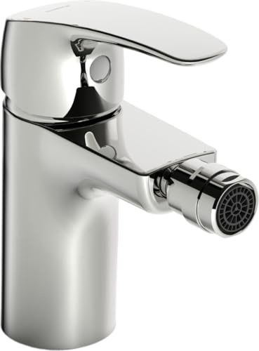 Hansa 45073283 Bidet Armatur/Sitzwaschbecken Batterie HANSAPINTO DN15 | Kugelgelenk-Luftsprudler, Ablaufgarnitur (Metall) und Zugbetätigung | 6 l/min, Ausladung 106 mm