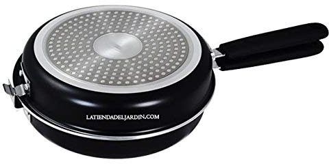 Suinga Sarten Volvea Tortillas Induccion | Sartén doble para tortillas y crepes 20 cm | Sartén para Tortilla de Patata | Antiadherente | Apta para todo tipo de cocinas | Fabricada en Aluminio