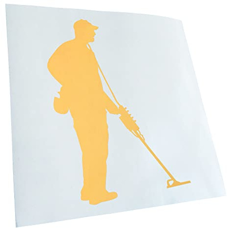 Kiwistar - Autocollant - détecteur de métaux - chromee doré - G40 - Pour voitures, vélos, véhicules, motos, cyclomoteurs, tuning, vitres arrière