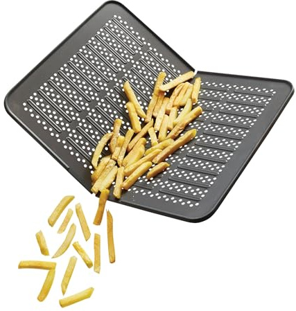 CÉCOA • Flexibles Backblech für Pommes Frites im Ofen • Antihaftbeschichtet, robust und praktisch • Einfaches Ausgießen • Ideal zum Backen, Grillen und Gemüse