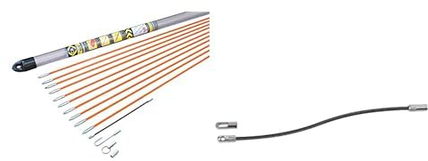 C.K T5410 Jeu de baguettes tire-fils avec accessoires, Multicolore & 495057 Tête flexible de guidage pour tire-fil Ø 4 mm