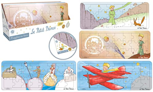 PLANÈTE Bois - Panorama-Puzzle - Lernspiel - Der kleine Prinz - 865008-21 Teile - Zufälliges Modell - Holz - Kinderspiel - Kinderpuzzle - 45 cm x 18 cm - Ab 3 Jahren.
