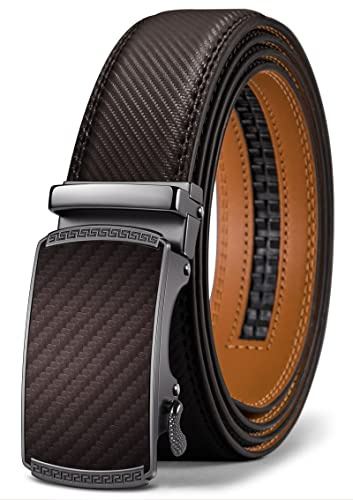 BULLIANT Gürtel Herren, Gürtel Ratsche Ledergürtel 35mm,Größe Angepasst | Herren Automatikgürtel Business Anzüge mit Geschenkbox