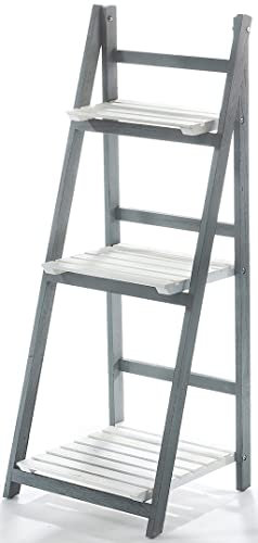 Kobolo Leiterregal White-Grey - Used-Look - mit 3 Böden