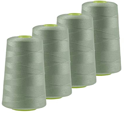 4 x 4572m Qualitäts Overlock-Garn Oeko-Tex Overlock-Nähgarn Polyestergarn, Farbe 741-780