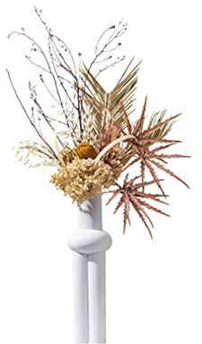 Saturey Kunstpflanzen Gefälschte Blume getrocknete Blumenarrangement mit Vase Home Decor Hochzeitsfeier Festliche Dekor Blumen Künstliche Pflanzen Topf gefälschte Pflanzen