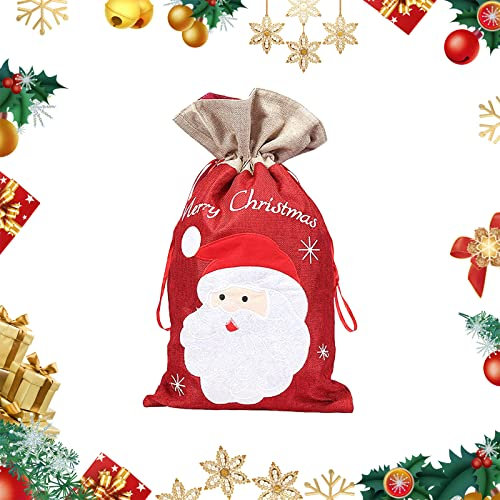 Nikolaussäckchen, Weihnachtstüten, Nikolaussack, Nikolaussackerl, Jutesack Weihnachten, Geschenktüten Weihnachten, Weihnachtstüten zum Befüllen, Nikolaus Sackerl mit Kordelzug für Weihnachtsdekorat