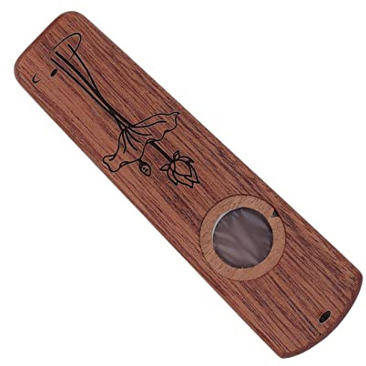 Kazoo aus Holz, Begleitmundharmonika, professionelle tragbare Kazoo-Membranflöte, verstärkt Buzz zum Spielen für Musiker (Ebenholz)