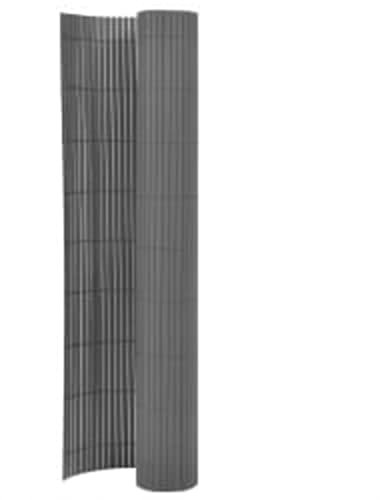 XIAOGUANG Gartenzaun Doppelseitig, Sichtschutz Zaun, ZaunsichtschutzB, Steckzaun, Garten Zaun,Teichzaun, Zaunelemente, Garden Fence, 110x500 cm Grau