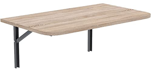 AKKE Klapptisch Wandklapptisch, klappbar faltbar, 120cm x 60cm, Sonoma