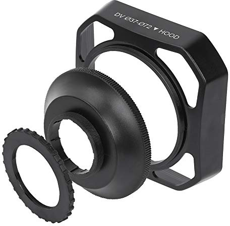 Yctze 37 Mm 72 Mm DV-kamera Motljusskydd, Needless Light Stop Motljusskydd, för Barnkul