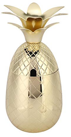 Tasse à Cocktail, Verre à Ananas avec Couvercle, Verre à Cocktail De 500 ML avec Ananas, Verre à Cocktail en Acier Inoxydable, Verre à Cocktail, Verre à Vin, Broche à Cocktail
