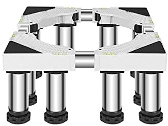 YHJZSM Base de Soporte para Lavadora Longitud/Ancho de la Base Ajustable 42-66 cm Base elevada Multifuncional para Lavadora Antivibración Silencio Secadora y Soporte para refrigerador Pre