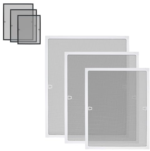 MAYTIIMO Fliegengitter Fenster ohne Bohren Insektenschutz Mückengitter Insektenschutzgitter mit Aluminium Rahmen Mückenfenster Fliegenschutz Mückenschutz für Balkon Terrassen (80x100cm, Weiß)