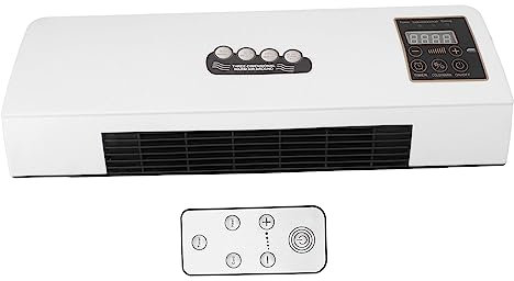 Mini Aire Acondicionado de bajo Ruido, Calentador de Aire Acondicionado Pequeño, Aire Acondicionado Portátil Montado en la Pared, Ventilador Caliente para Cocina, Estudio,