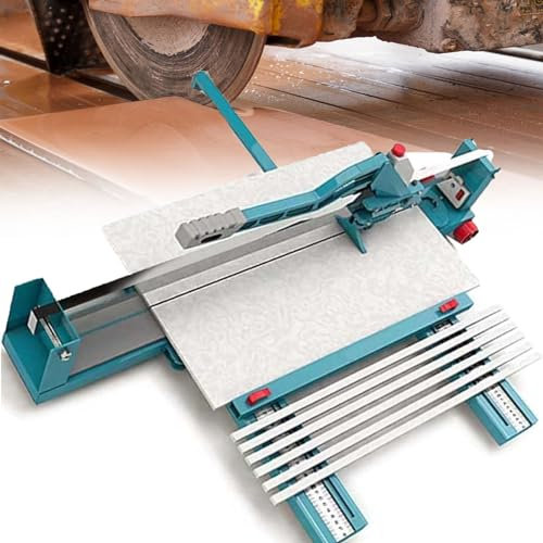 YANGYMM Manual Tile Cutter Large Format, Adjustable Laser Guide Tile Cutting Machine Tiles, 1200 Mm Cutting Width, Cutting Thickness 6-15 Mm, For More Precise Tile Cutting