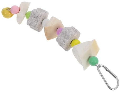 COLLBATH Papageienkauspielzeug Robust Hängendes Vogelspielzeug Naturholz Farbenfroh Für Sittiche Und Kleine Papageien