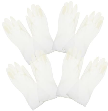 BEBEMOKO 4paare Wasserdichte Haushaltshandschuhe Langlebige Reinigungshandschuhe Für Geschirr Küche Und Wäsche Transparent Für Täglichen Gebrauch