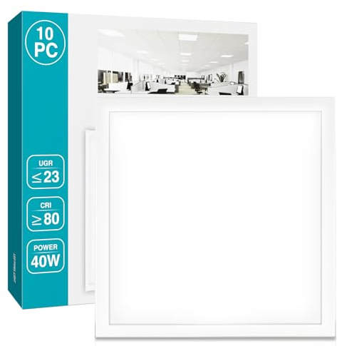 KOSOOM 10 × LED Panel 60x60, led deckenpanel Rasterleuchte 4000K Neutralweiß, 40W, 3200lm, Blendfrei UGR≤23, 50.000+ Stunden Lebensdauer, IP44, Ideal für Büro- und Wohnräume