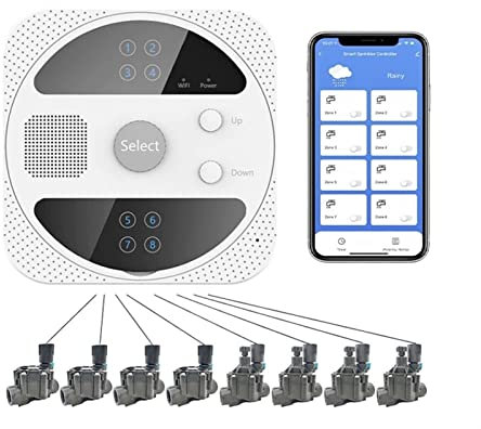 WiFi Smart Voice Irrigatore Voice Controller intelligente Irrigazione Valvola a solenoide d'annaffiatura Giardino Irrigazione Timer App. Control Smart Valve Controller, regolazione del volume dell'acq