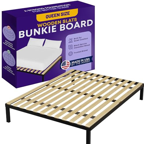 Greaton, Wooden Queen Bed Slats for Support Under Mattress – Replacement Wood Slats for Queen Size Bed Frame – Under Mattress Support Without Extra Height – 2.38-Inch Standard Width