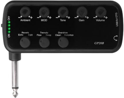 predolo Tragbarer Mini Bass Kopfhörerverstärker, Plug And Play, für Studioaufnahmen zu Hause