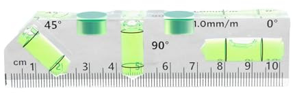 Construcción de herramientas de niveles pequeños con bolsillo de burbujas de 90°/180° acrílico herramienta de base de burbujas