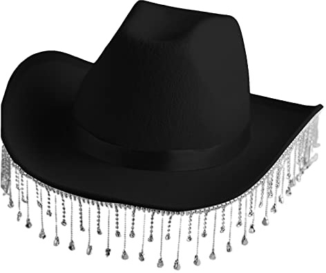 BUBEFSKD Poids léger pour pierres de refroidissement strass Décoration Fedora pour hommes Casquette de cowboy respirante avec bord Style occidental H bétail