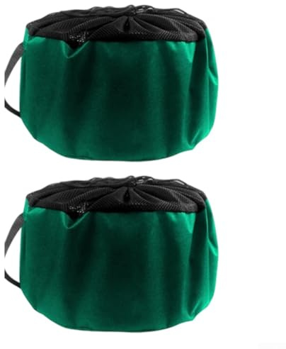 Bolsa de almacenamiento de manguera impermeable grande con parte superior de malla transpirable, adecuada para mangueras de jardín y cables de alimentación, fácil de transportar con asa de agarre