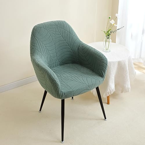 LDLCYCN Verde,1pcs, Copertura Sedia da Pranzo Copertura Sedia Stretch Set di 1/2/4 Sedia Slipcover con Braccio Copertura della Sedia Posteriore Curva Sedia Curva Schienale Slipcovers