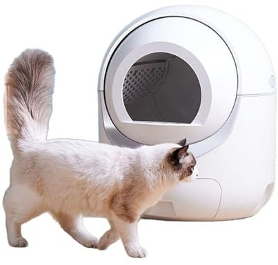 Automatic Litter Box, Automatic Cat Bedpans Oversized Litter Box Closed Management Smart Self-cleaning Sandbox Toilet High-capacity Pet Supplies