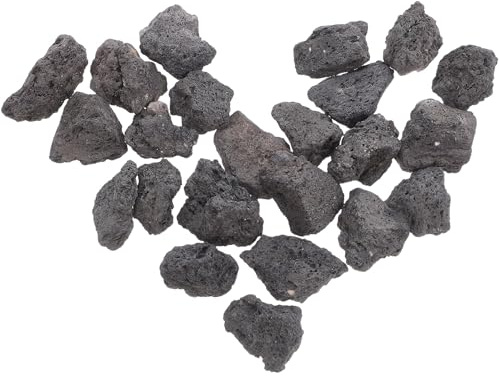 HOODANCOS Decoración de Piedra Volcánica Natural Negra para Acuario y Macetas, Rocas de Lava Porosas 200g (2-4 Cm), Suministro Seguro para Peces y Plantas, Adecuado para Jardines y Bonsáis