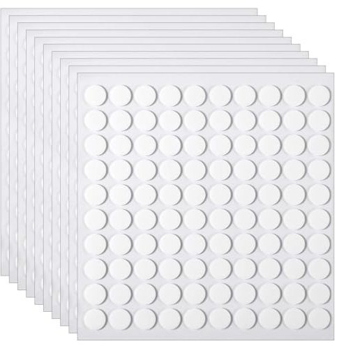 EupHHonycs 1000 Stück Doppelseitige Klebepunkte Abnehmbare Klebepaste Runde Punkt Kleben Transparente Aufkleber kleine Aufkleber für Festival Ballon DIY Basteln Dekoration(10 mm)