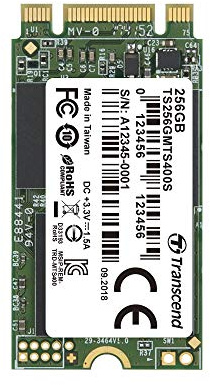 Transcend MTS400S - SSD Disco Duro Solido de 256 GB M.2 2242 SATA III, MLC, hasta 500 MB/s
