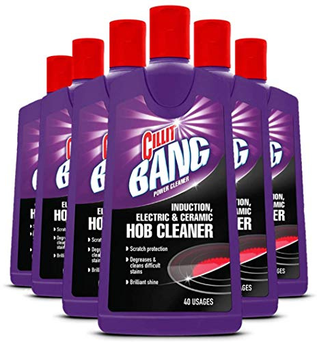 Cillit Bang Hob Cleaner, For Cleaning Burnt-on Stains, Ovens and Stovetops, 200ml (Pack of 6)